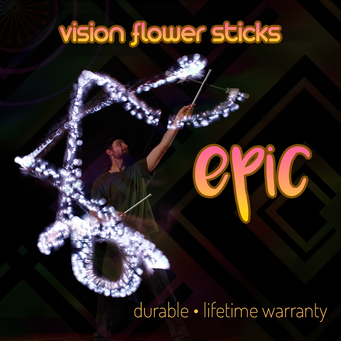 world's favorite LED flower sticks & devil sticks - bright, durable, rechargeable