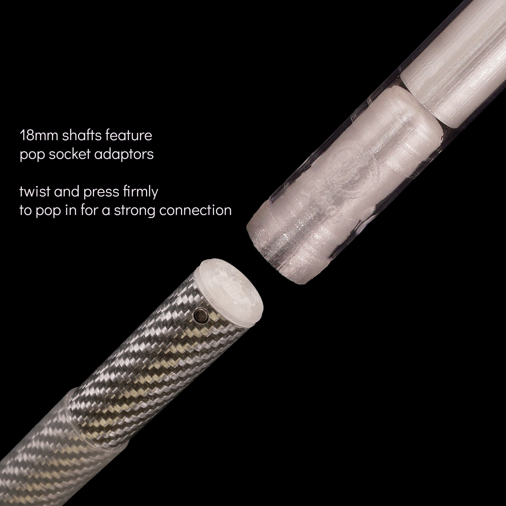 hub - pop'n flow 18mm composite contact staff hub :: full vision spoke