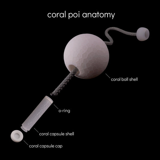 single flowtoys coral poi without lights and how the parts come together