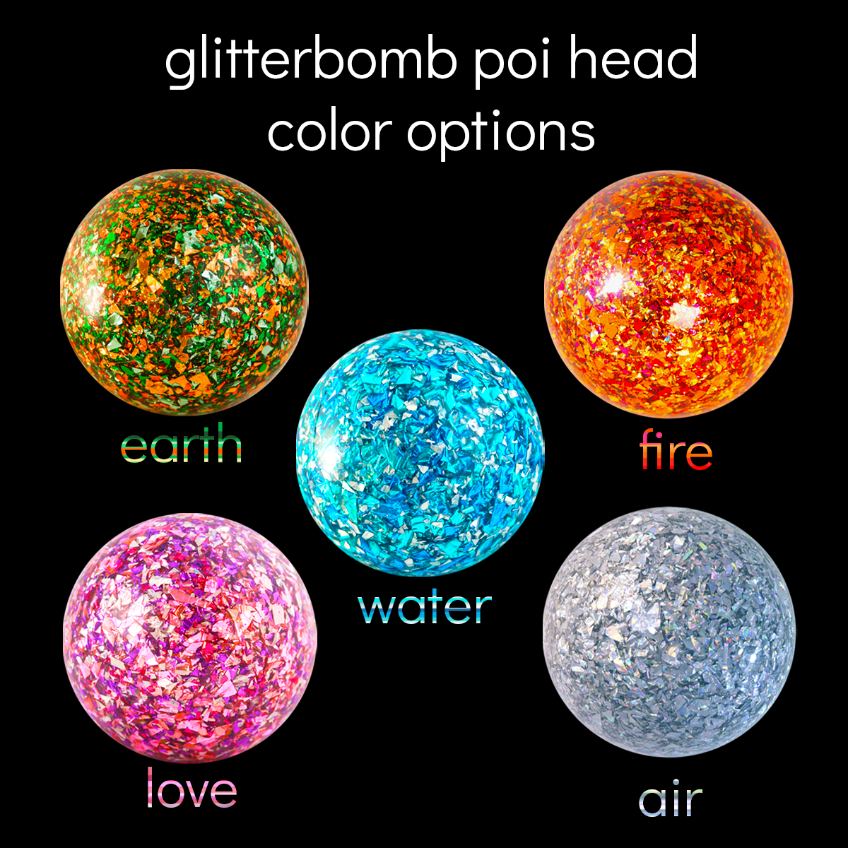 glitter 'n glow starter poi flowkit