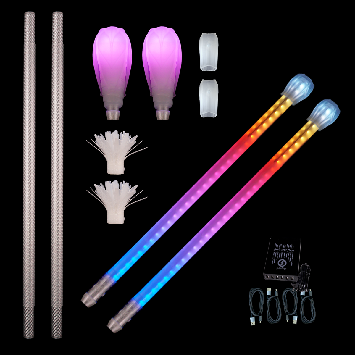 vision double contact saber & staff kit - amazing modular LED glow
