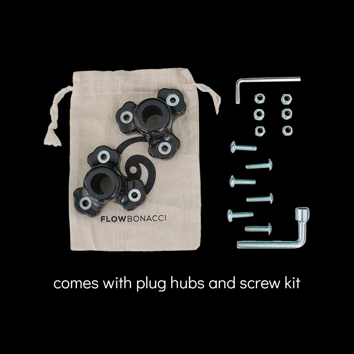 flowbonacci dragon staff head plug hubs and screw kit