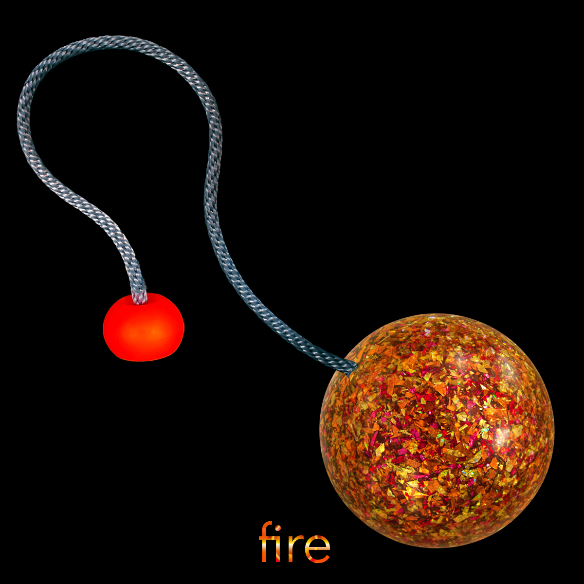 glitterbomb90 poi - 6mm cord - single