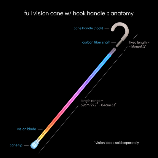 full vision cane handle :: hook