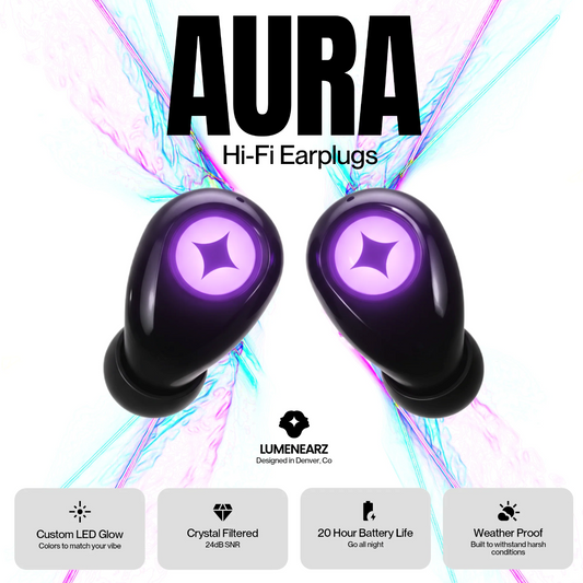 aura hifi earplugs by lumenearz