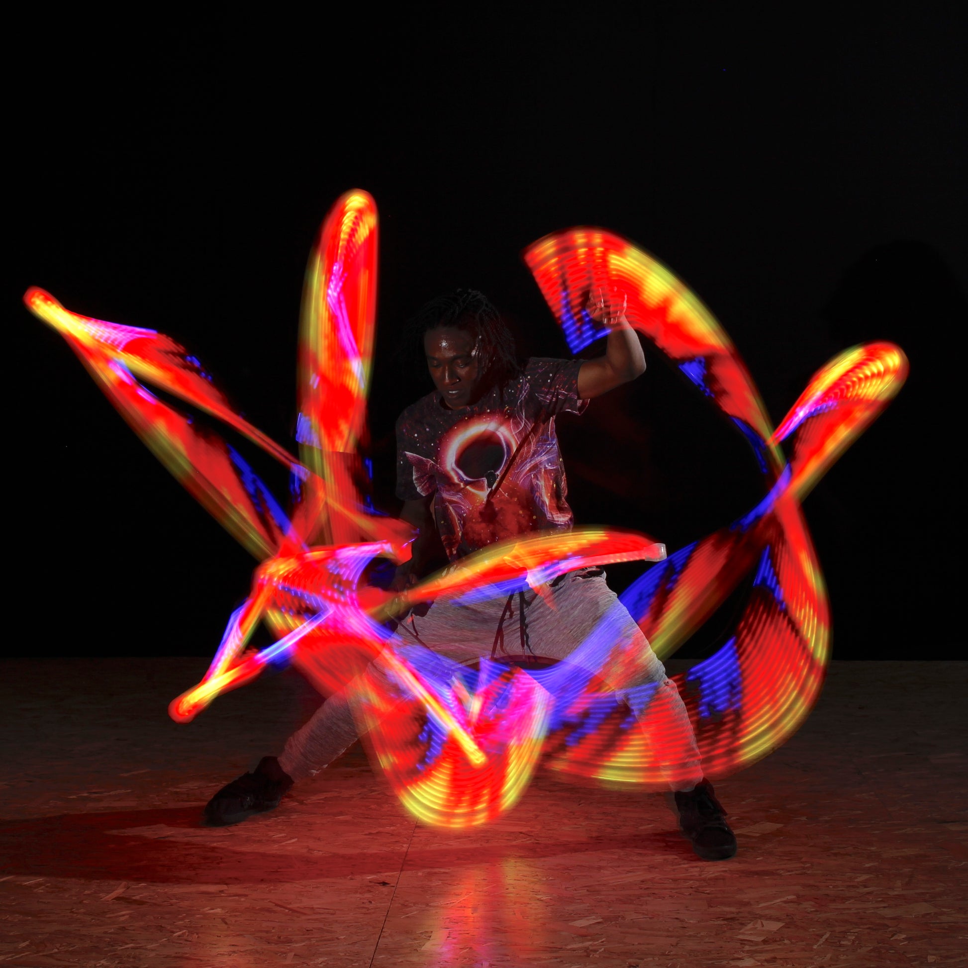 pop'n flow LED poi :: 10mm FPC - full vision spoke