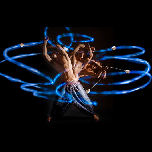 glitter 'n glow starter poi flowkit