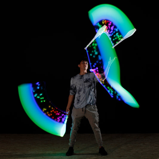 flowtoys vision clubs - world's best LED juggling clubs