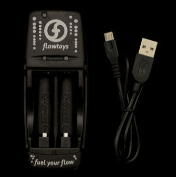 2-bay AA/AAA NiMH charger w/ AAA batteries - USB