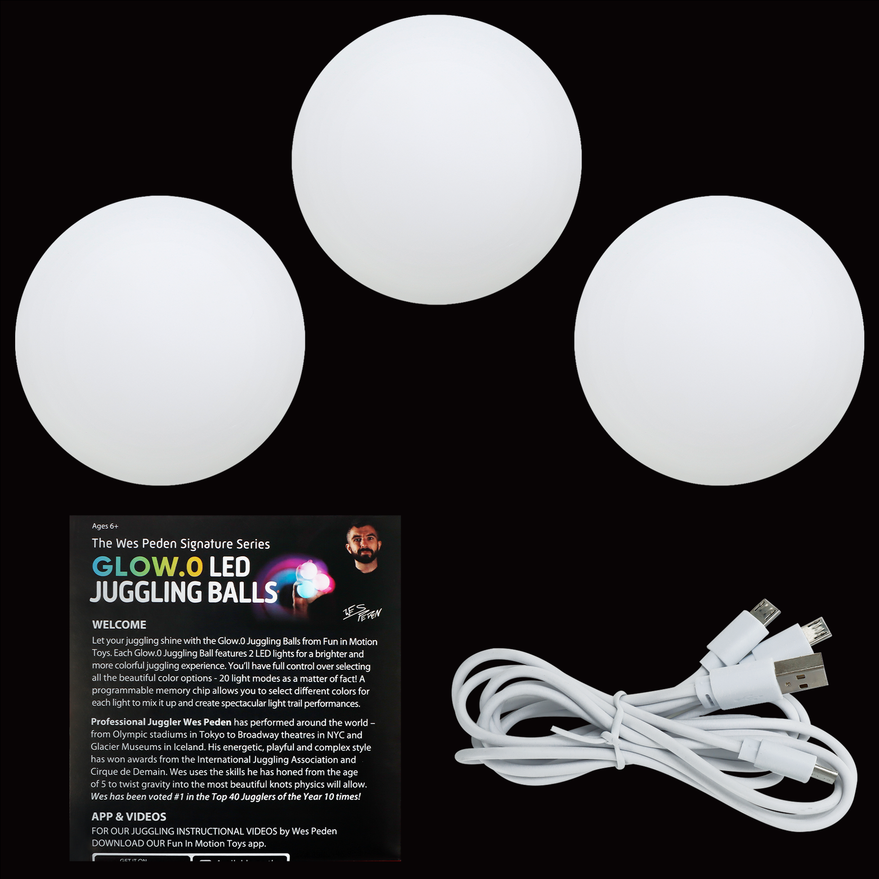 Wes Peden Glow.0 LED juggling balls