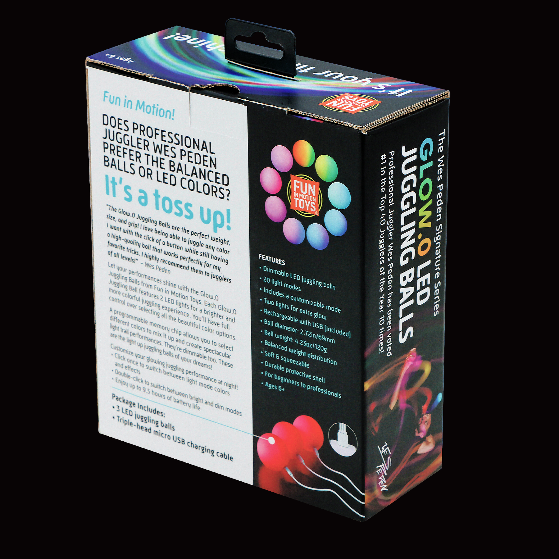 Wes Peden Glow.0 LED juggling balls