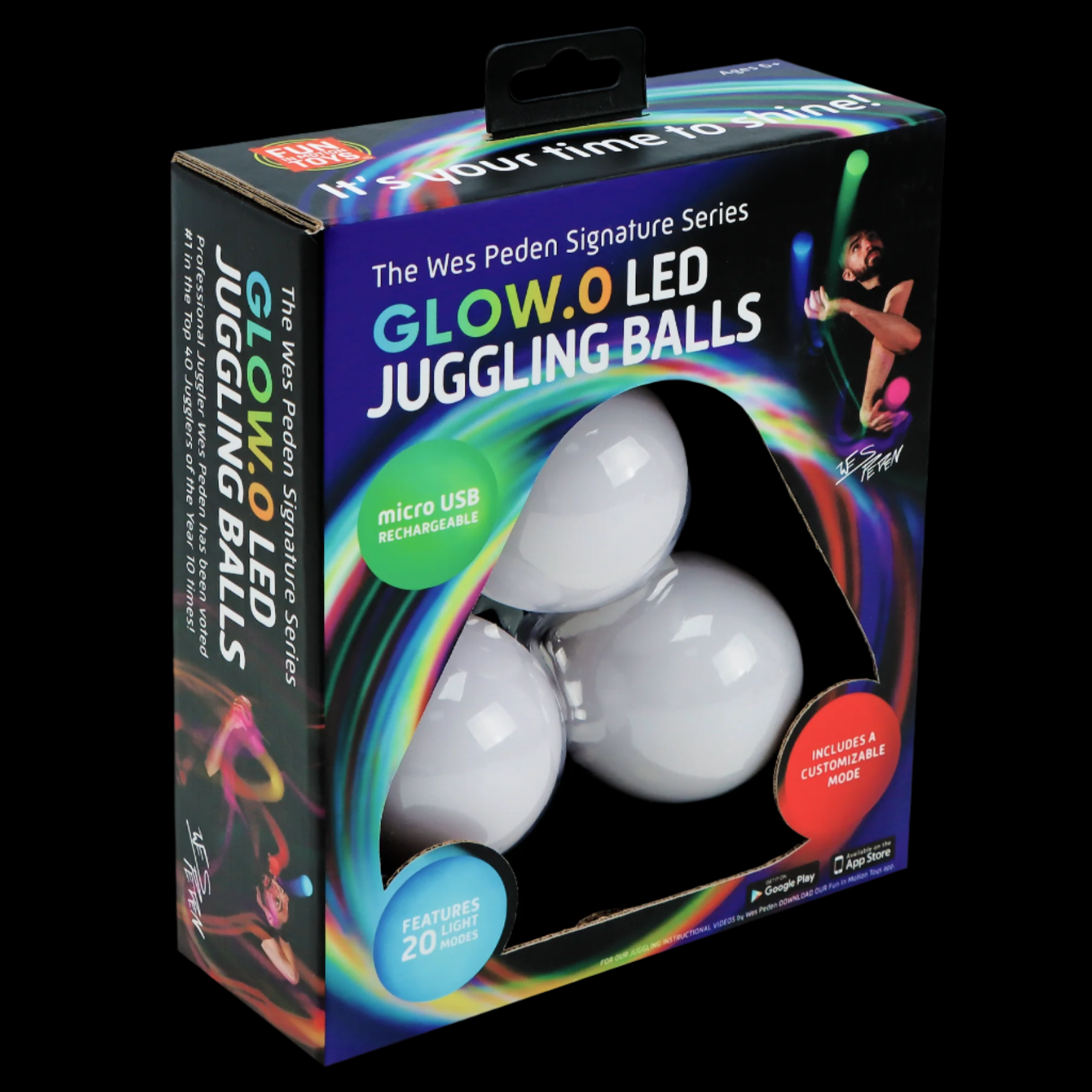 Wes Peden Glow.0 LED juggling balls