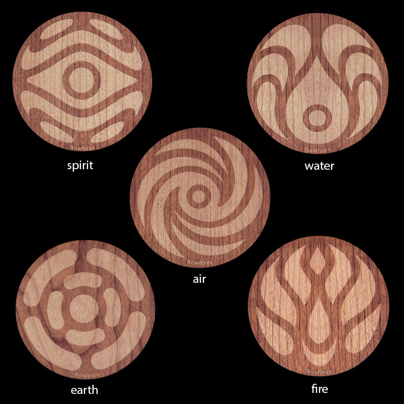 flowlight element wooden stickers