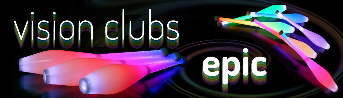 vision clubs - world's favorite LED juggling clubs - flowtoys