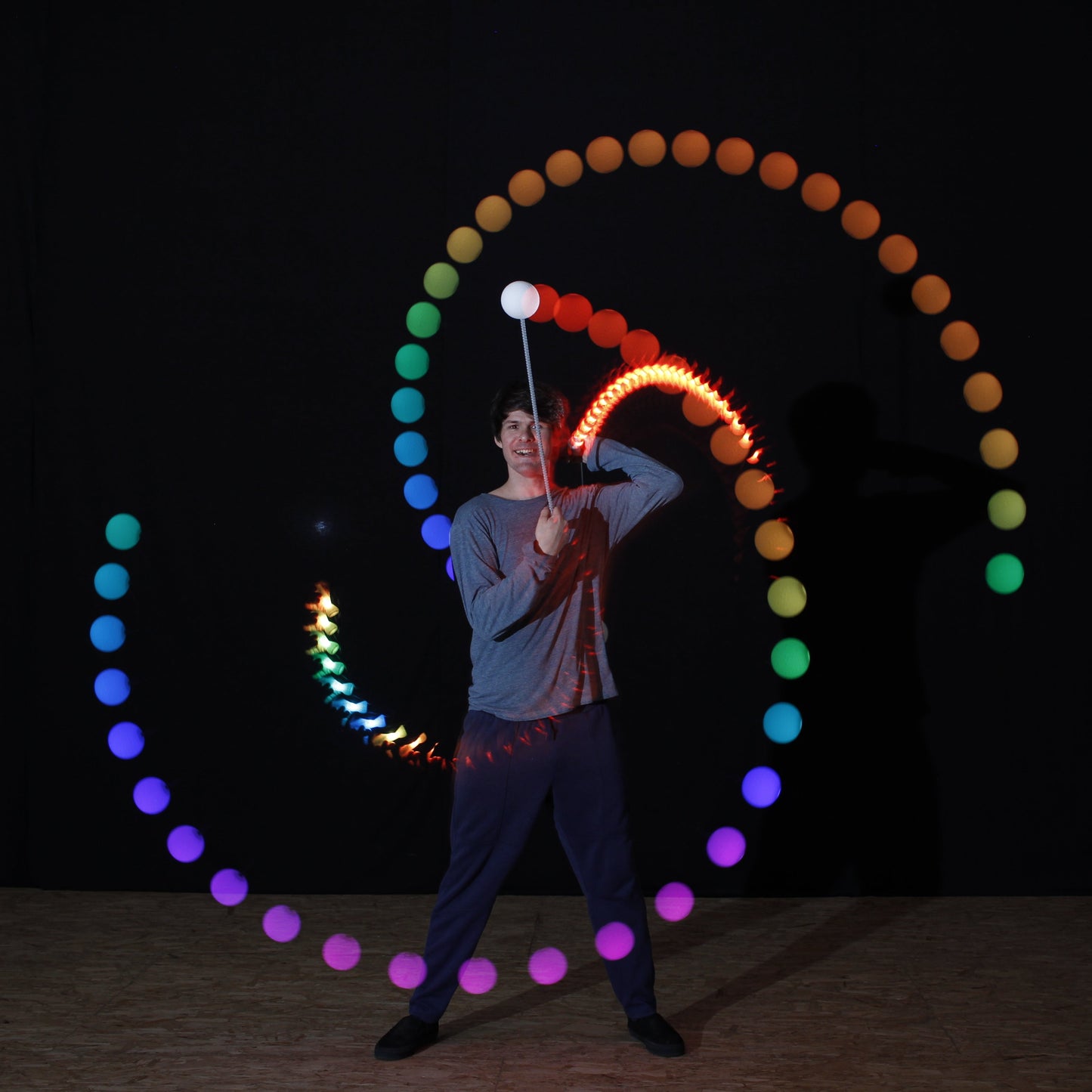 coral poi w/ capsule handles