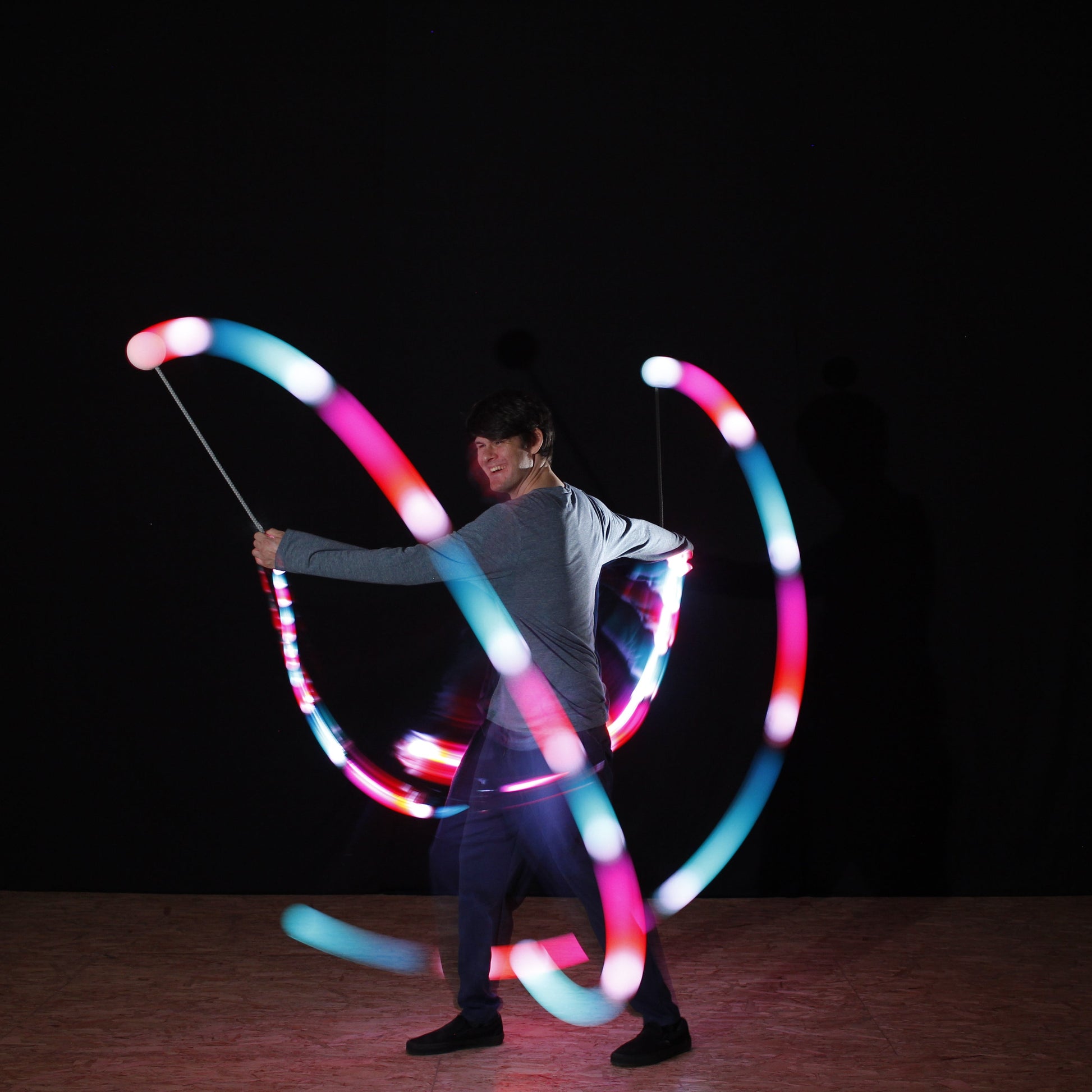 coral poi w/ capsule handles