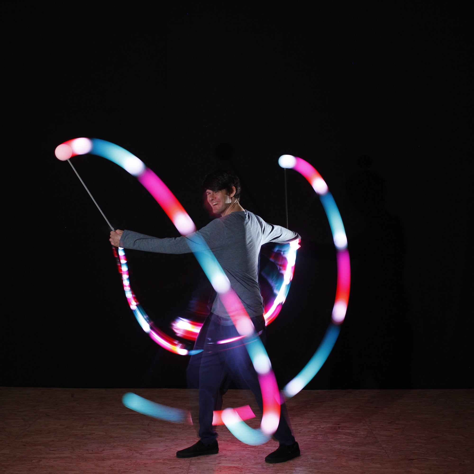 coral poi w/ capsule handles