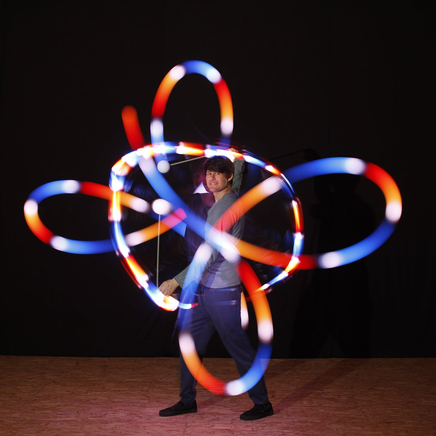 coral poi w/ capsule handles