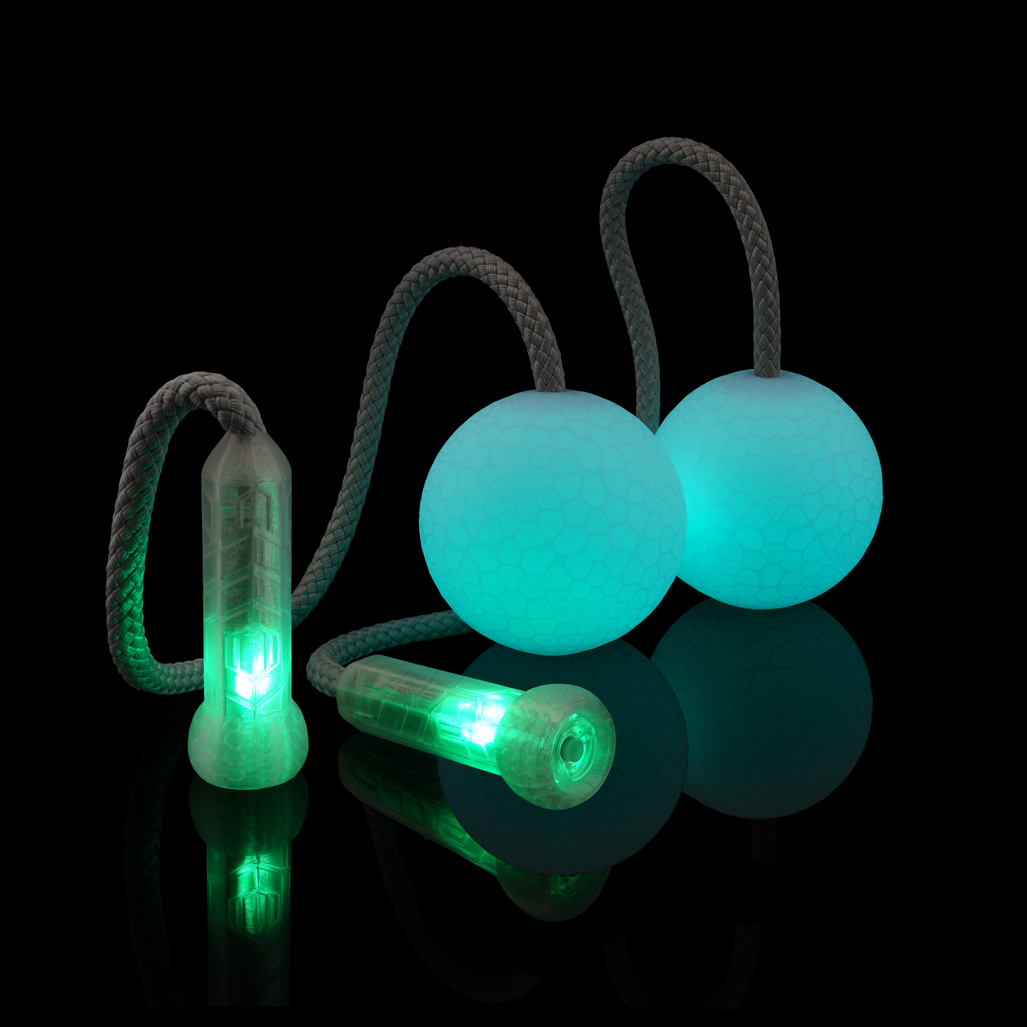 coral poi w/ capsule handles