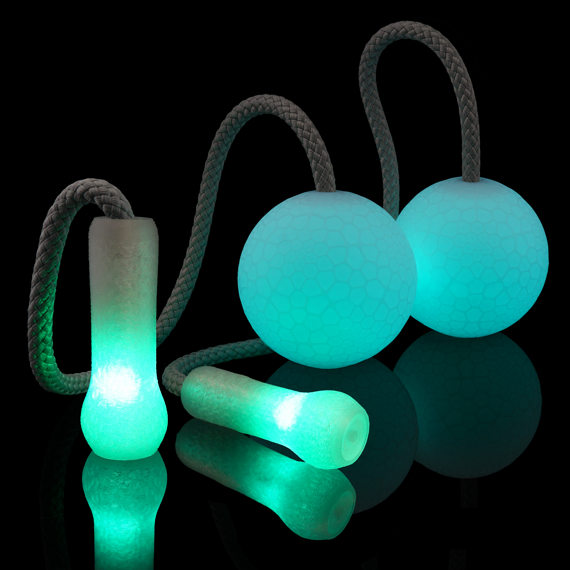 flowtoys LED coral contact poi with light up lollipop pro plus poi handles by Beacon Poi Mechanic