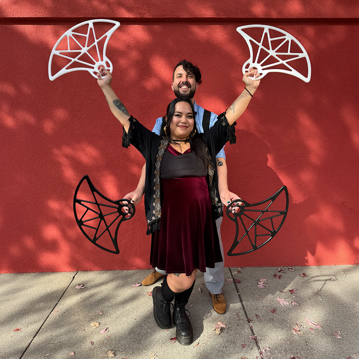 Doodlegrip practice fans action shots