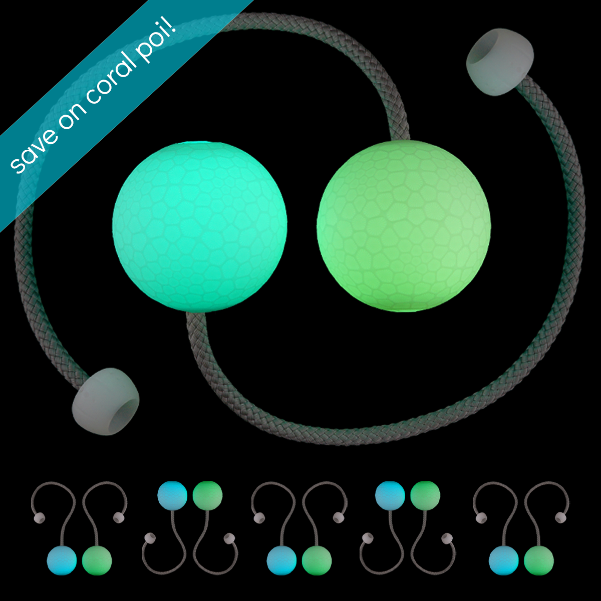 coral poi - multipack