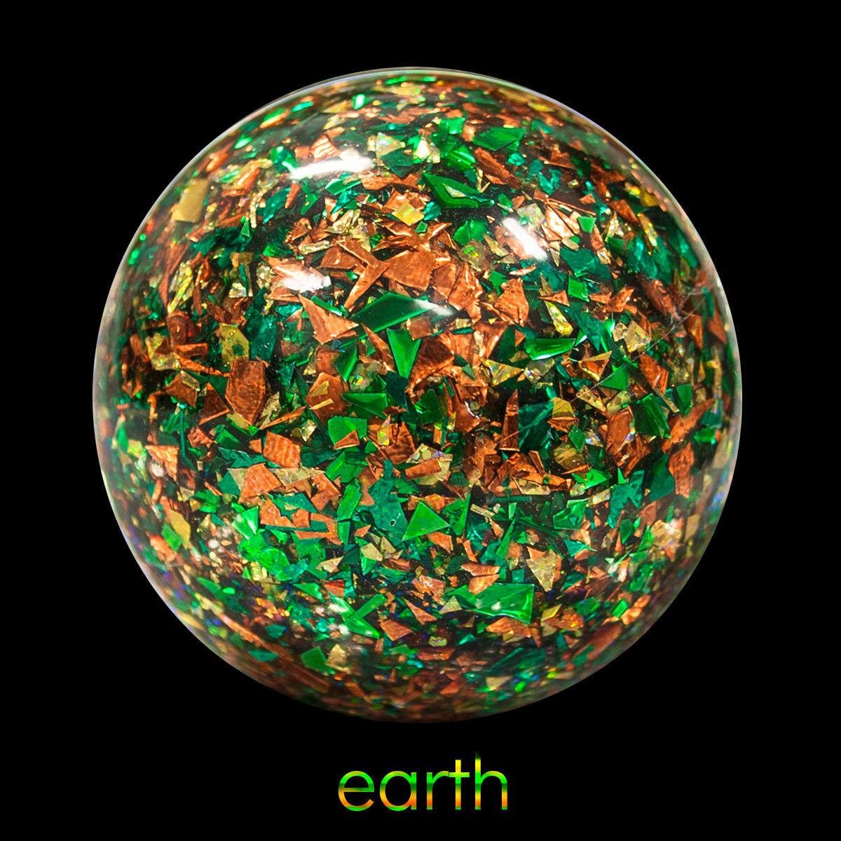 flowtoys glitterbomb stage contact juggling ball in earth green color