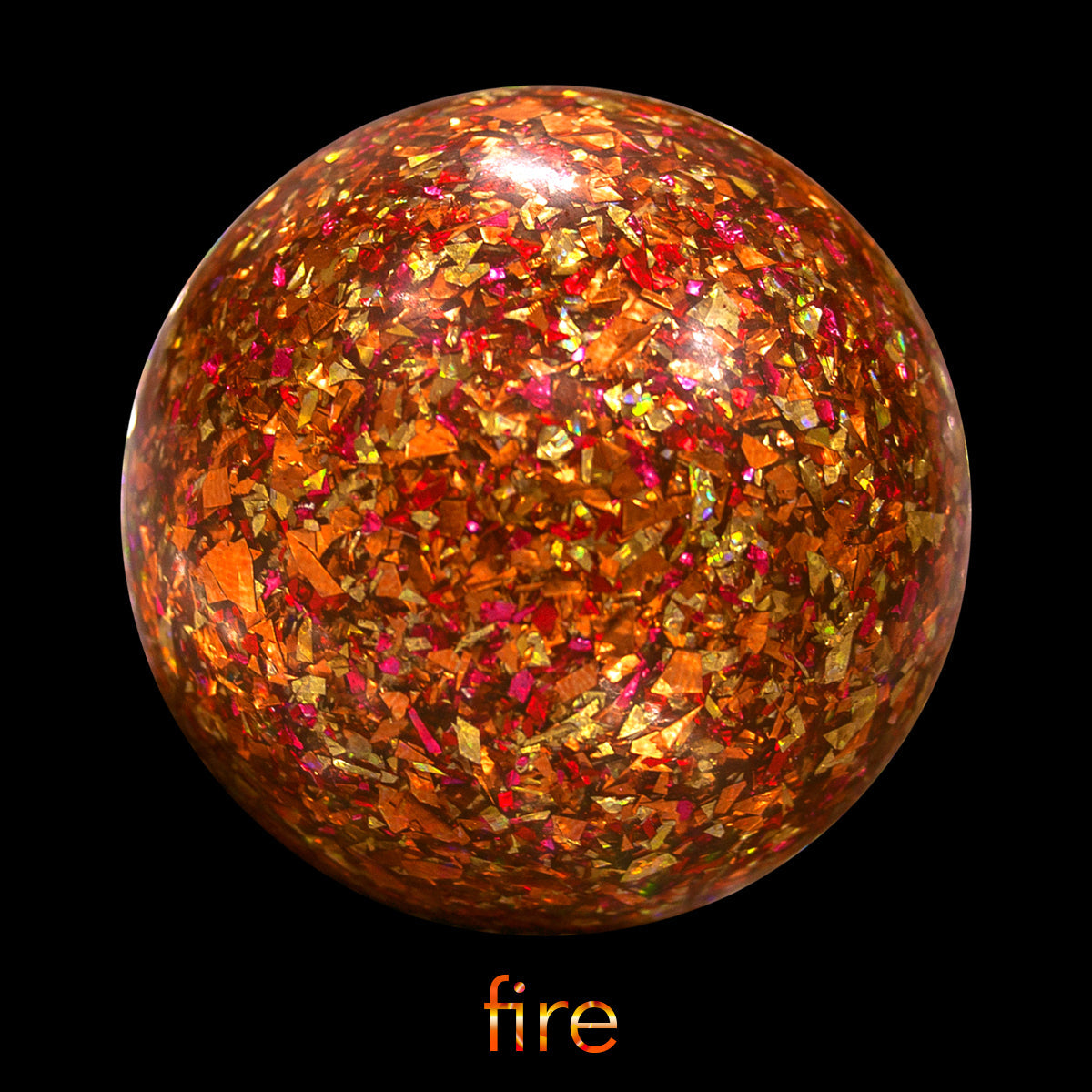 flowtoys glitterbomb stage contact juggling ball in fire orange color