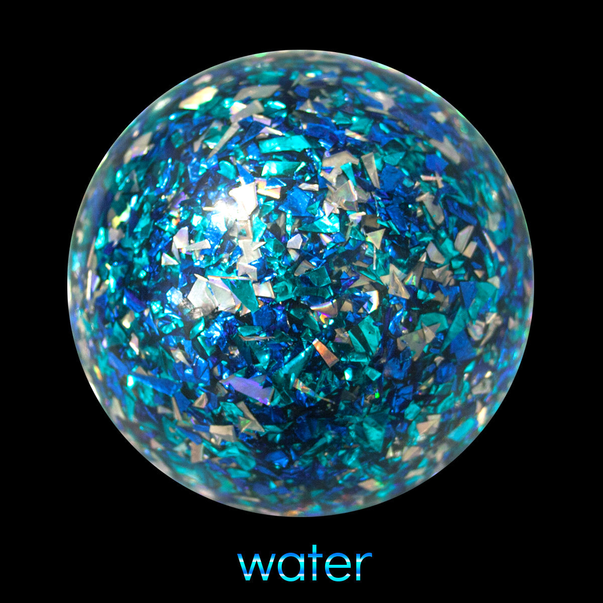 flowtoys glitterbomb stage contact juggling ball in water blue color