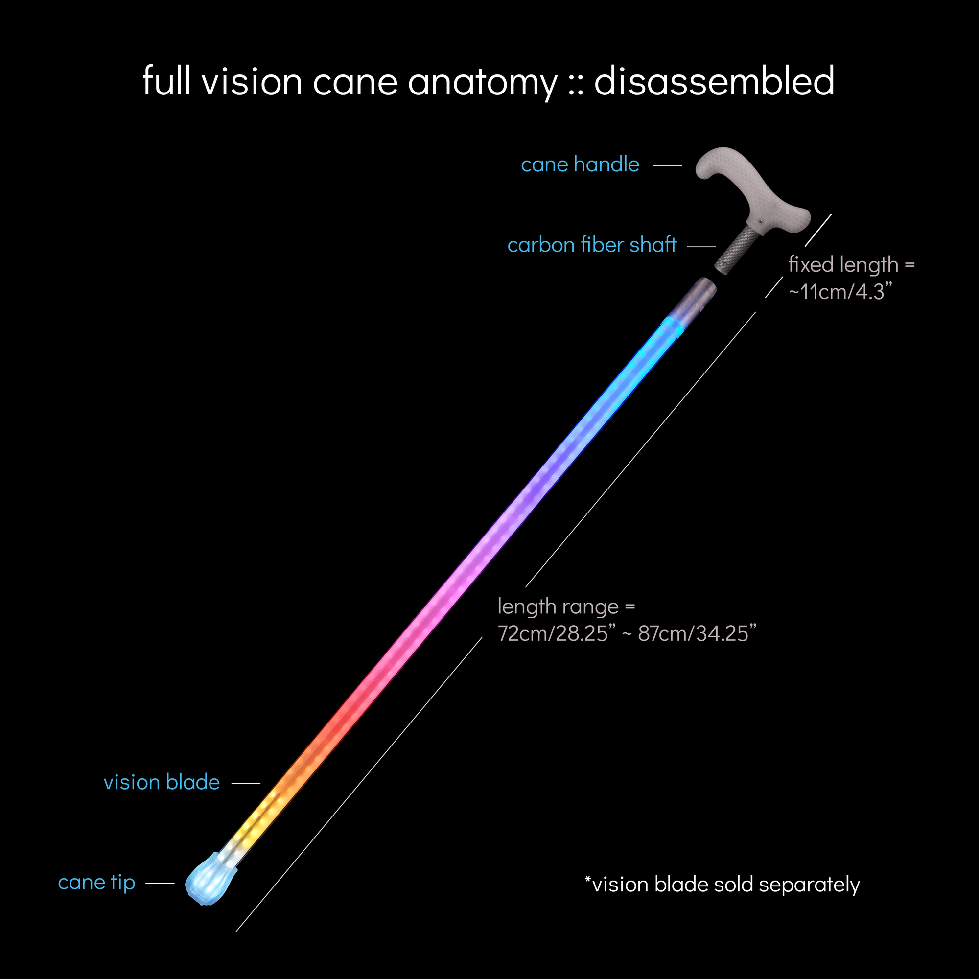 full vision cane handle