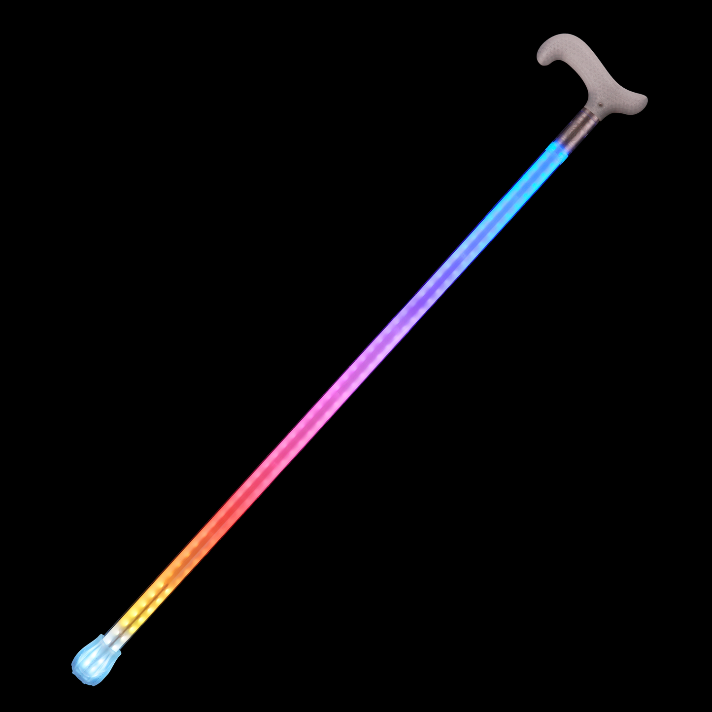 flowtoys full vision cane :: modular, smart, rechargeable, full spectrum, fully illuminated, multi-pixel LED cane with lifetime warranty
