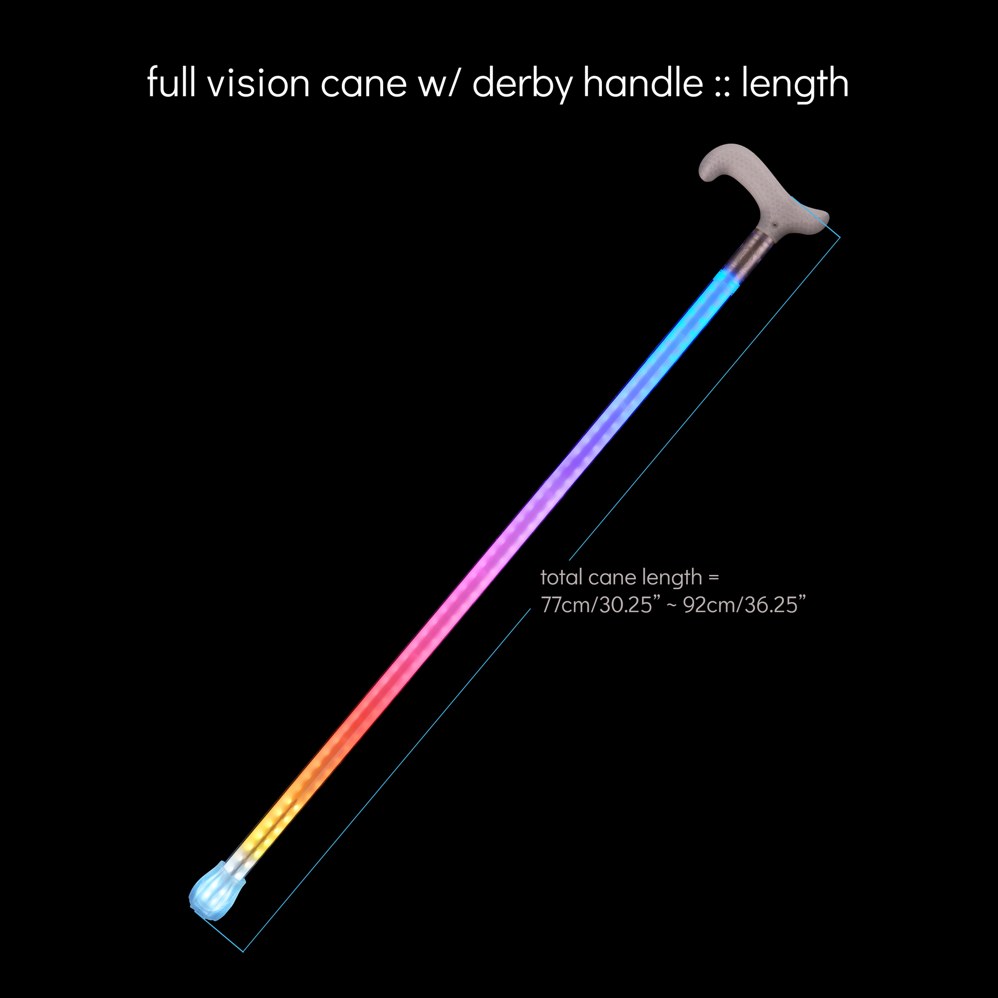 full vision cane :: derby handle