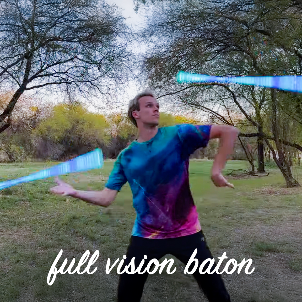 Beautiful baton twirling with Cody the Twirler featuring flowtoys 18mm full vision batons. Bright, beautiful with many customizable modes, durable with a lifetime warranty.