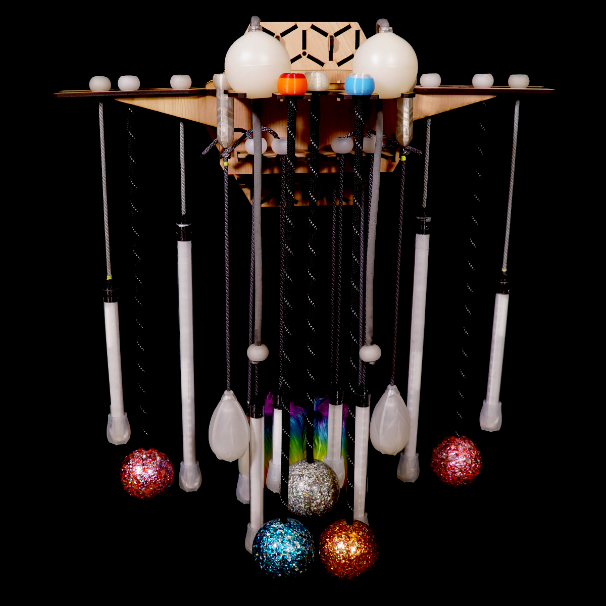 Prop Rackz deep forks - kaizen modular prop rack system - flowtoys