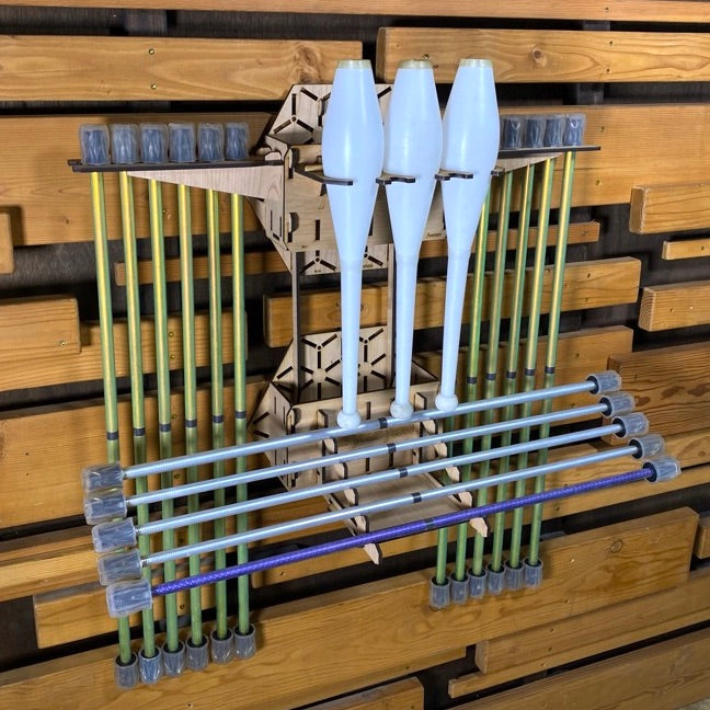 Communal Racks For Props deep forks - kaizen modular prop rack system - flowtoys