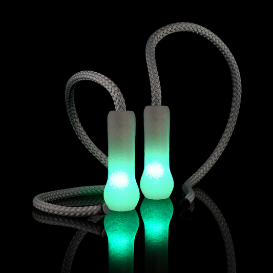 lollipop pro plus poi handles by Beacon Poi Mechanic with flowtoys capsule 2.C lights for flowtoys LED poi