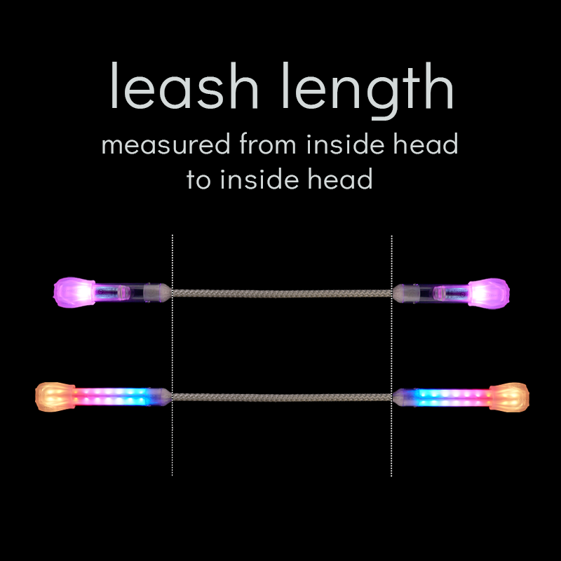 flowtoys meteor poi leash length measurement