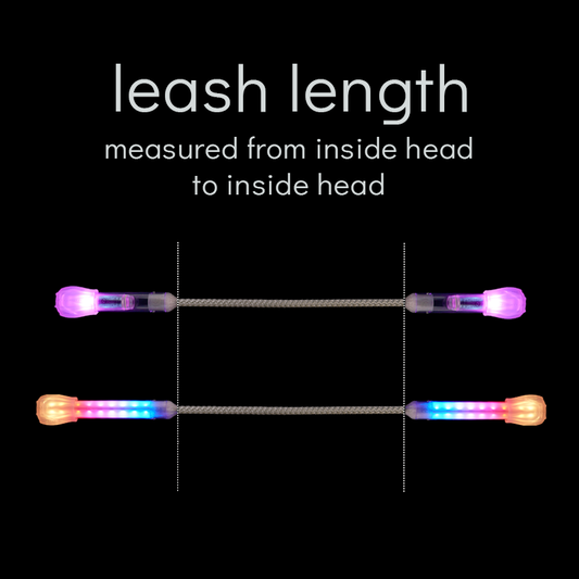 flowtoys meteor poi leash length measurement