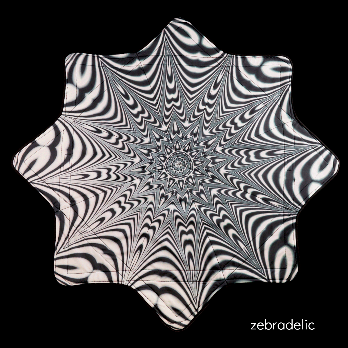 mougee stars spinning cloths by mougee - zebradelic pattern :: flow stars for festivals