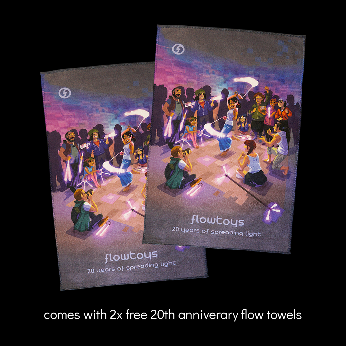 partner poi flowkit w/ rainbow fuzzy covers :: limited