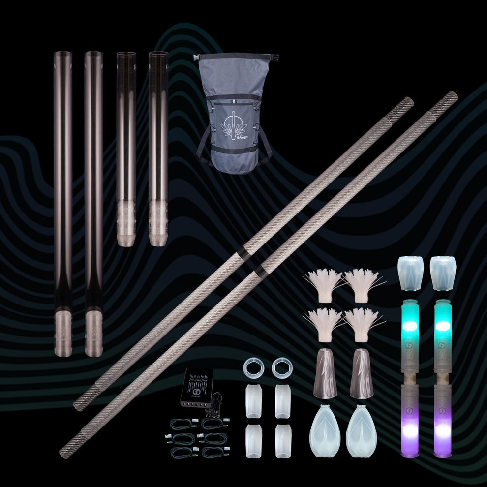 pop'n flow travel staff flowkit :: capsules - amazing modular LED glow ...