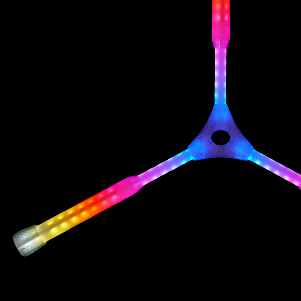 pop'n flow LED triads :: full vision - modular flowtoys - lifetime warranty