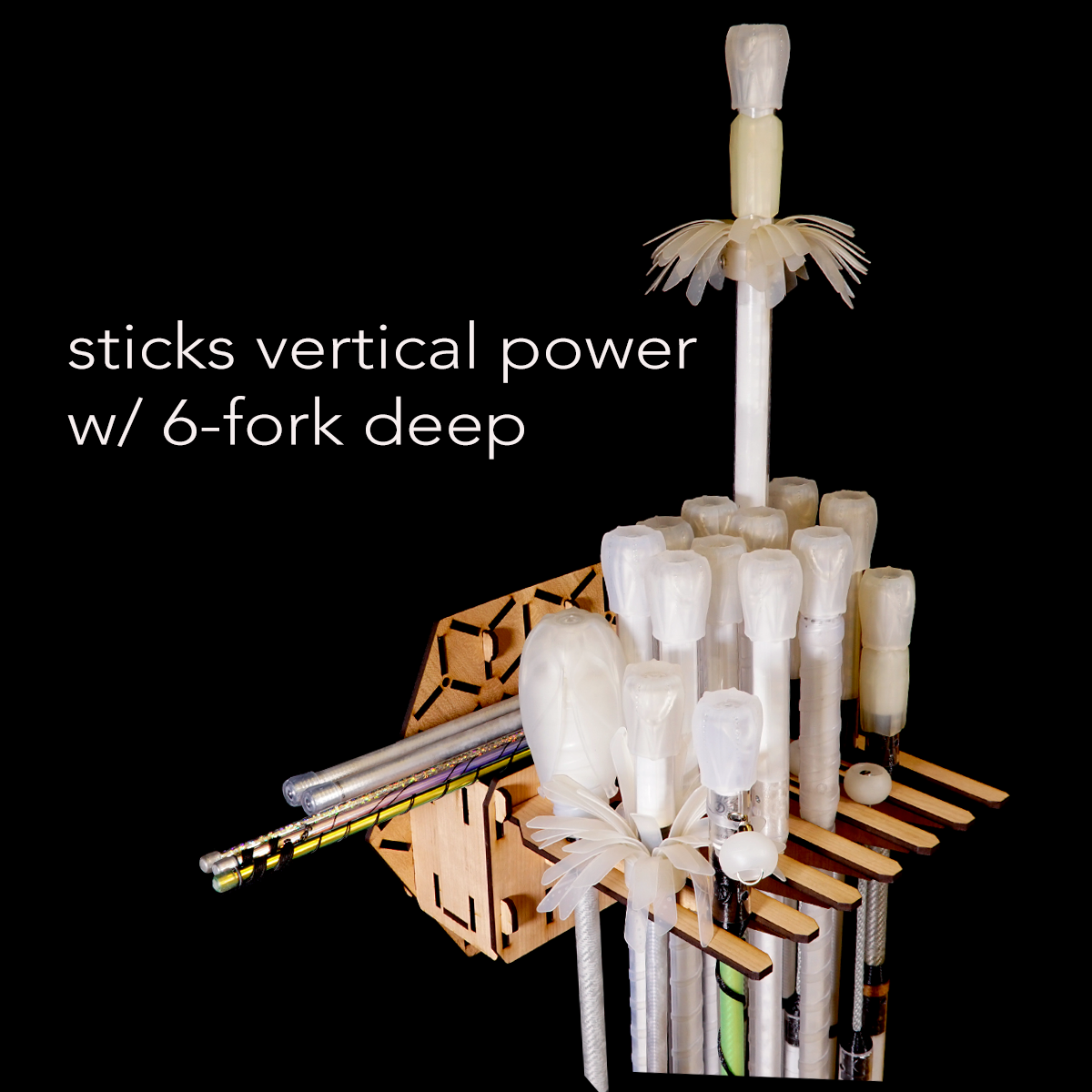 Prop Rackz Sticks vertical power kit - modular prop rack system for staffs, batons ...