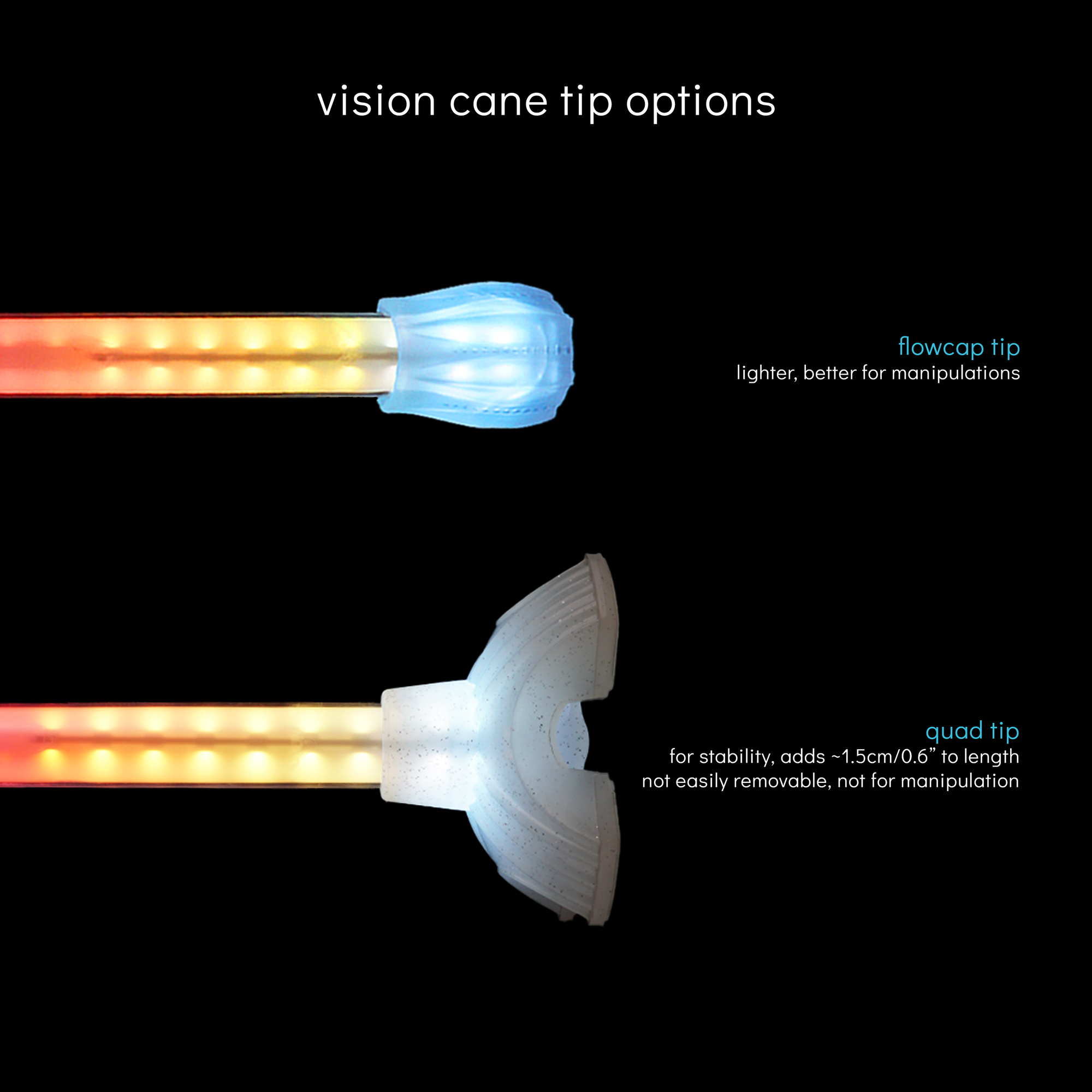 full vision cane :: hook handle