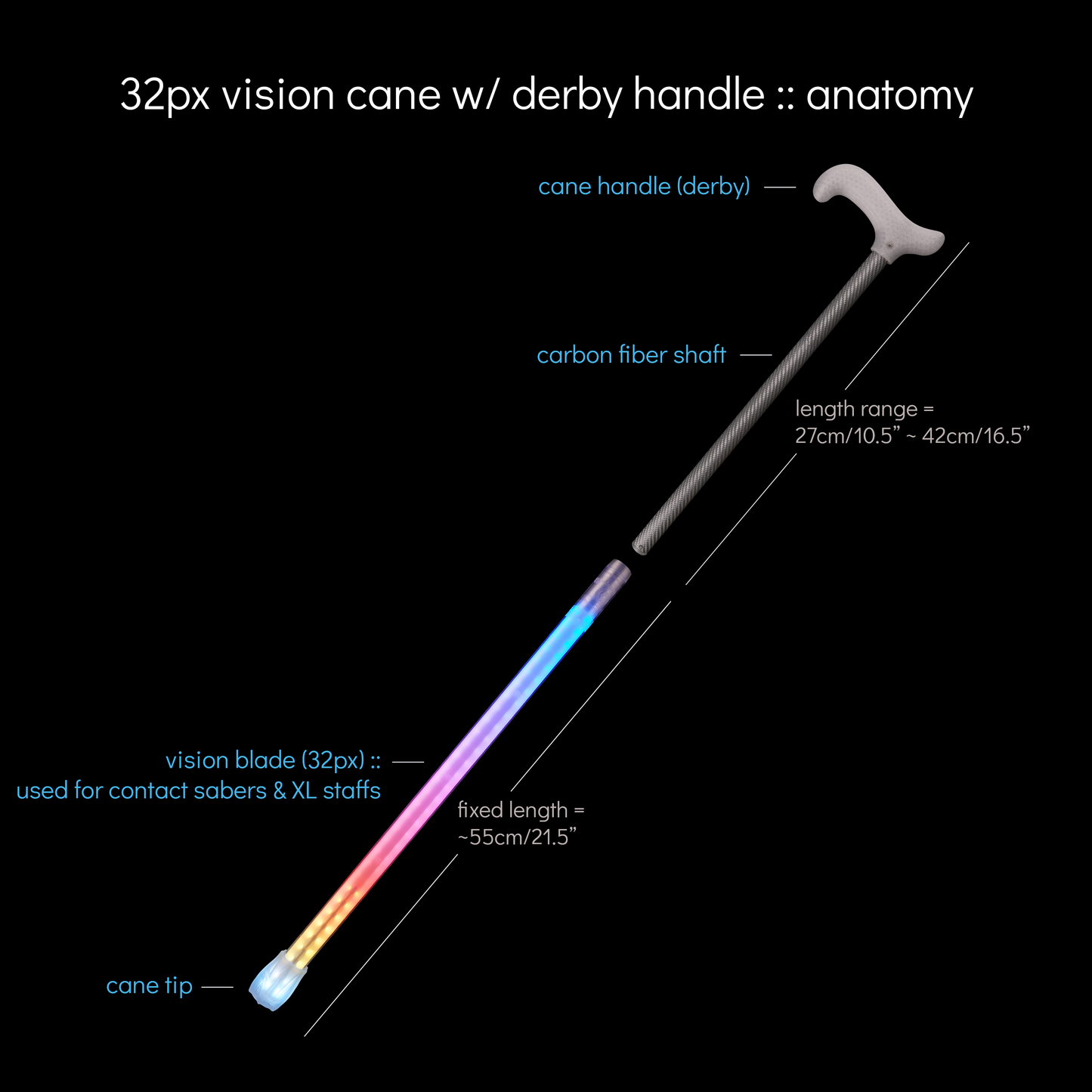 vision cane :: derby handle
