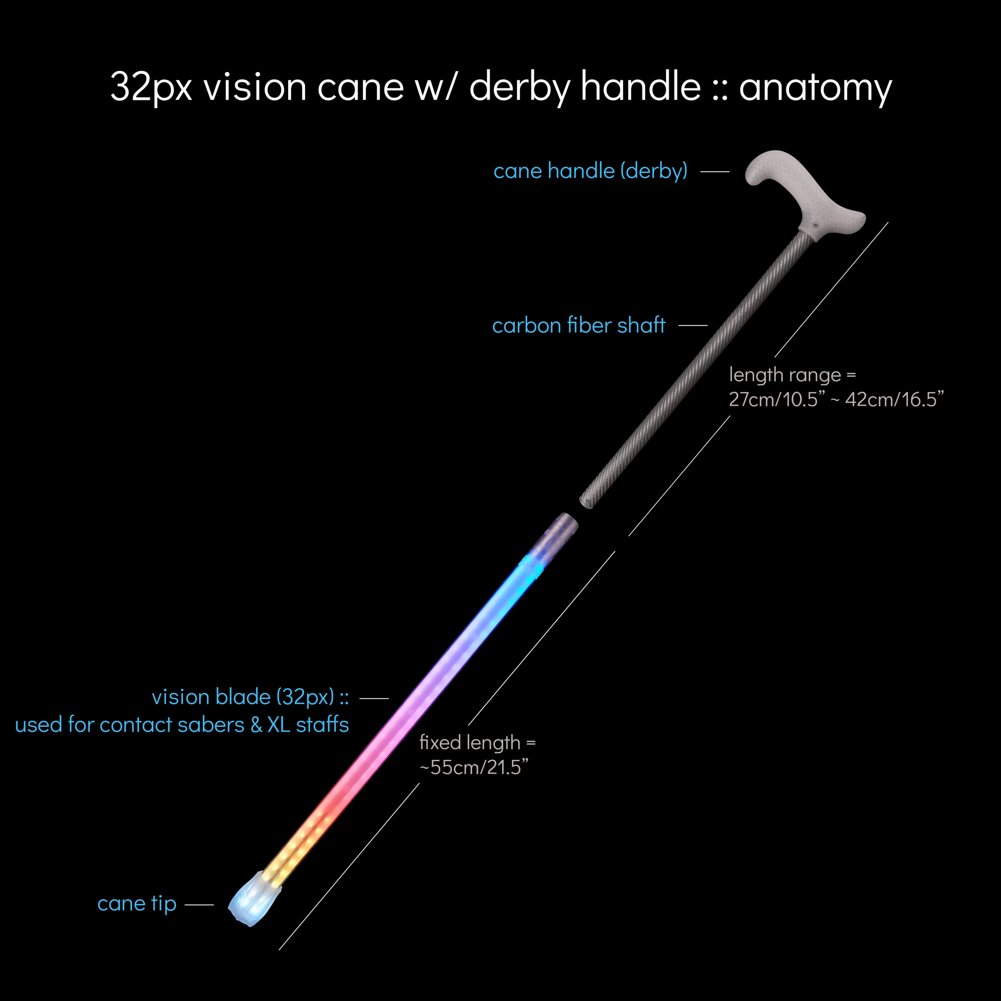 vision cane :: derby handle