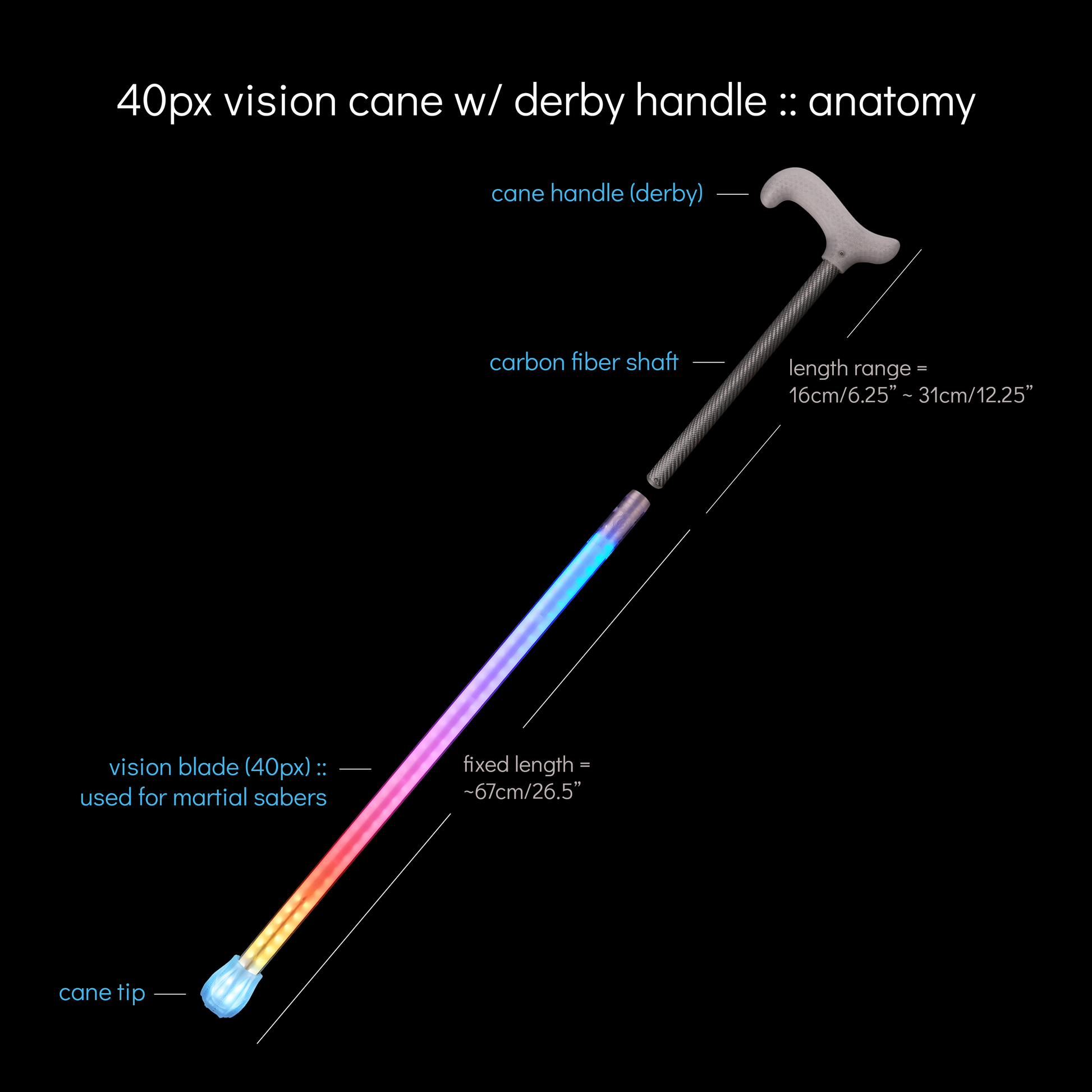 vision cane :: derby handle