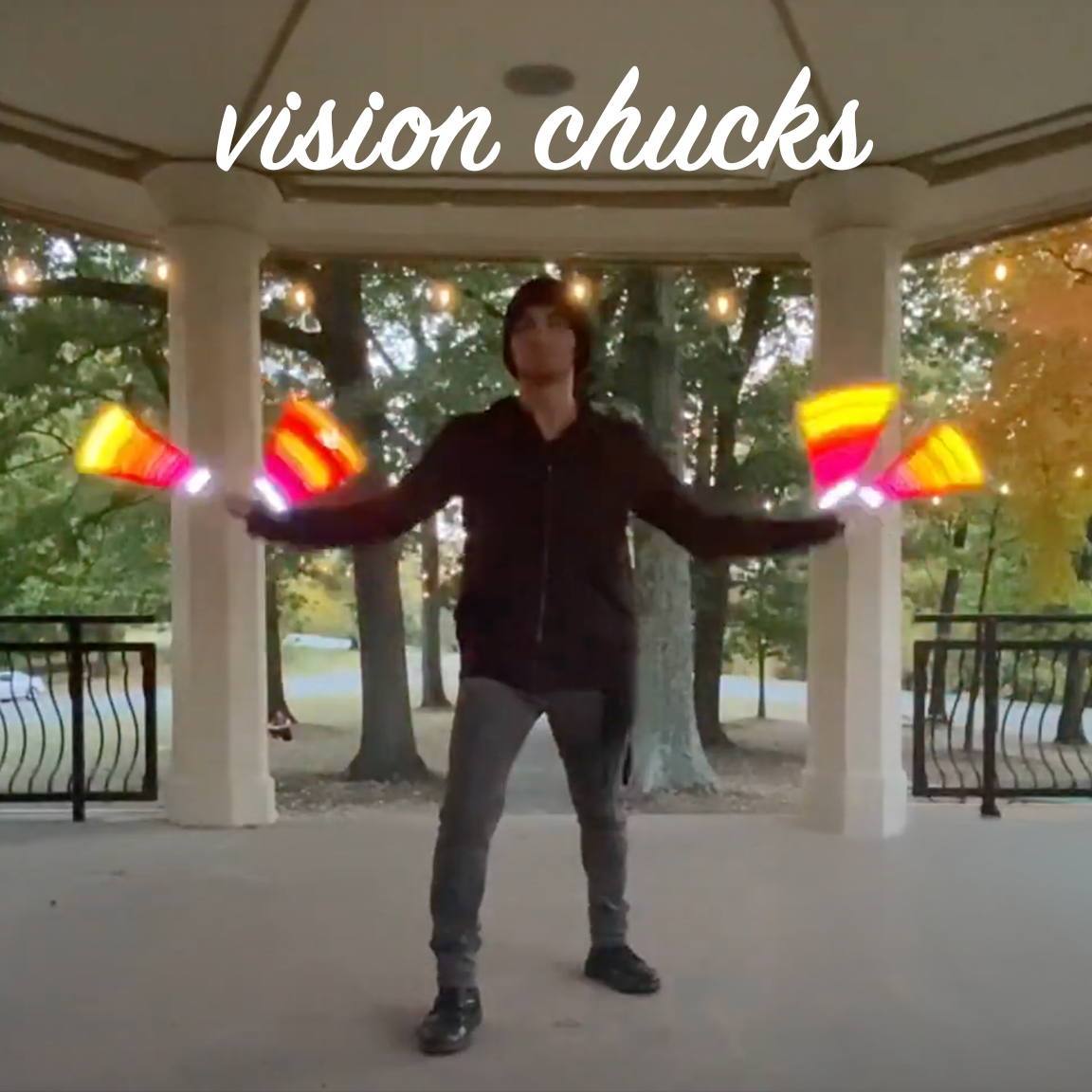 Gabriel Ford shows off his super sweet nunchaku skills with a brief demonstration featuring some of the many modes for the vision chucks created by flowtoys.
