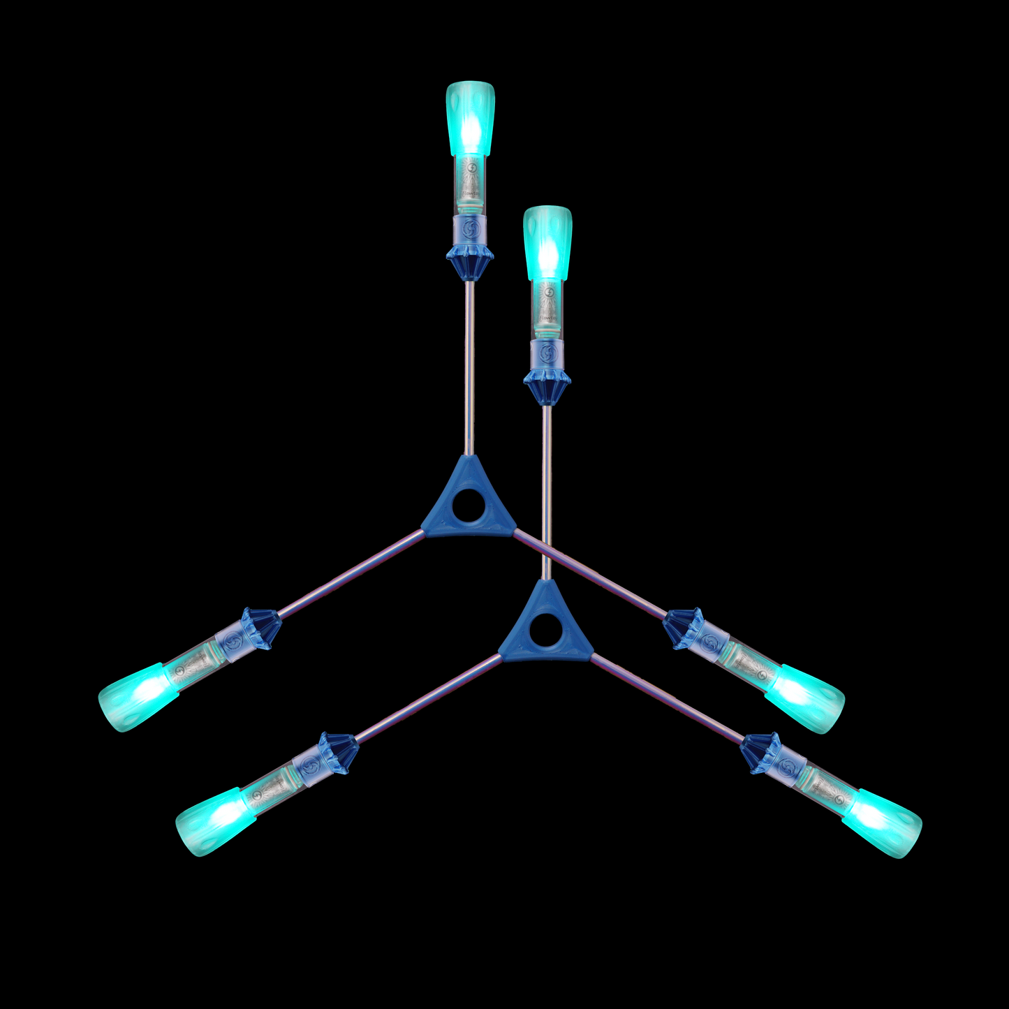flowtoys LED triads with capsule lights :: smart, rechargeable, full spectrum LED triads with lifetime warranty