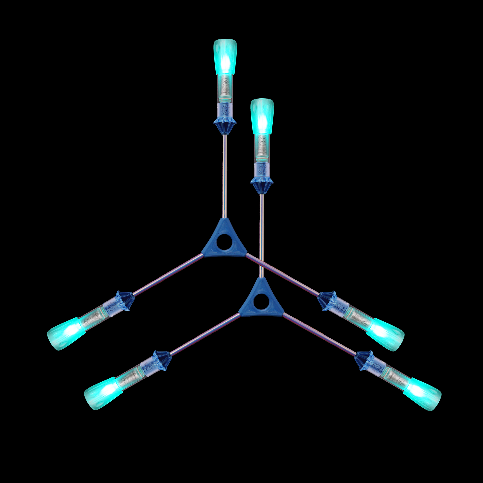 flowtoys LED triads with capsule lights :: smart, rechargeable, full spectrum LED triads with lifetime warranty